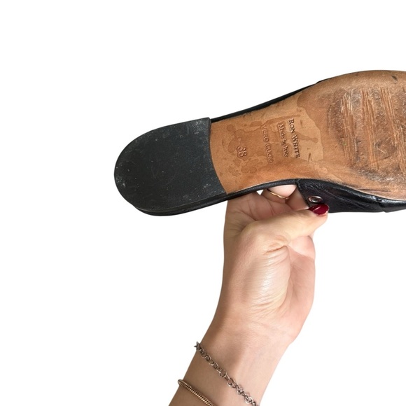 RON WHITE Black Studded Women's Slides Mules - Picture 9 of 13